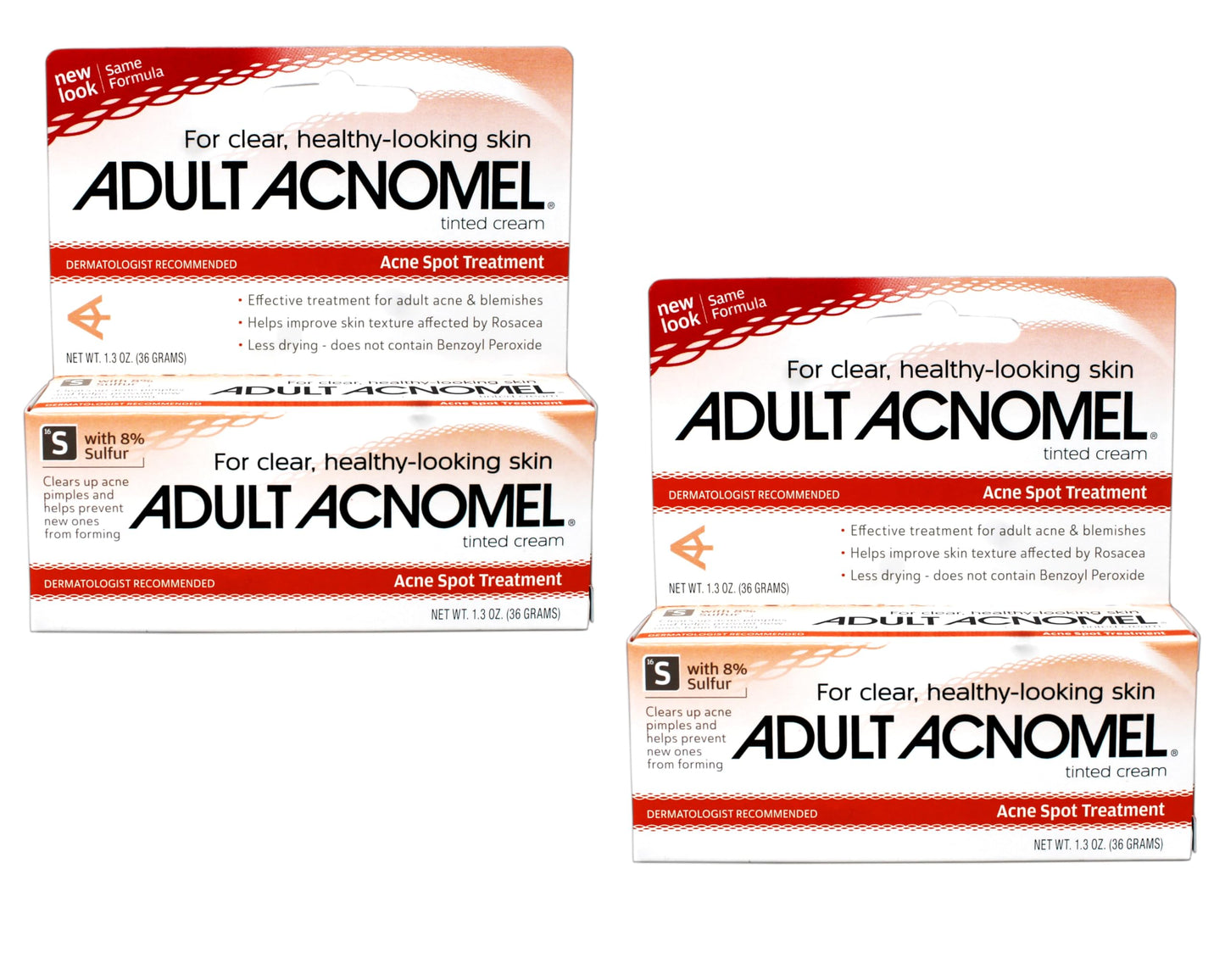 Adult Acnomel Tinted Creame 1 Oz (Pack of 2)