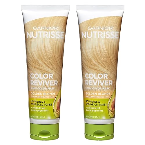 Garnier Hair Color Nutrisse Color Reviver, Golden Blonde for Color Treated Hair to Nourish & Adds Gold Tones, 8.4 Fl Oz, 2 Count (Packaging May Vary)