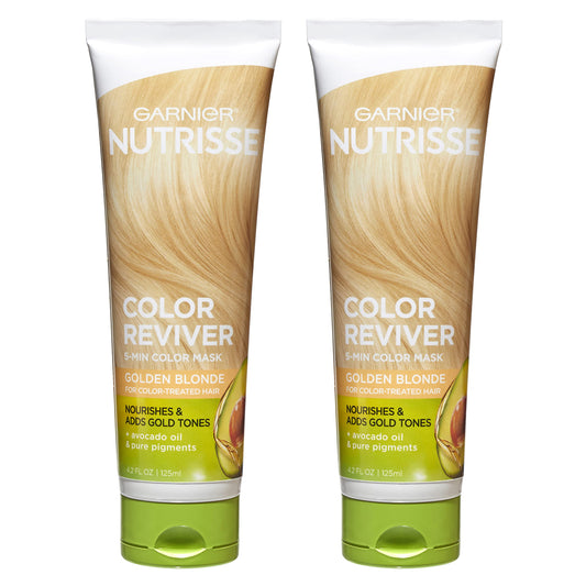 Garnier Hair Color Nutrisse Color Reviver, Golden Blonde for Color Treated Hair to Nourish & Adds Gold Tones, 8.4 Fl Oz, 2 Count (Packaging May Vary)