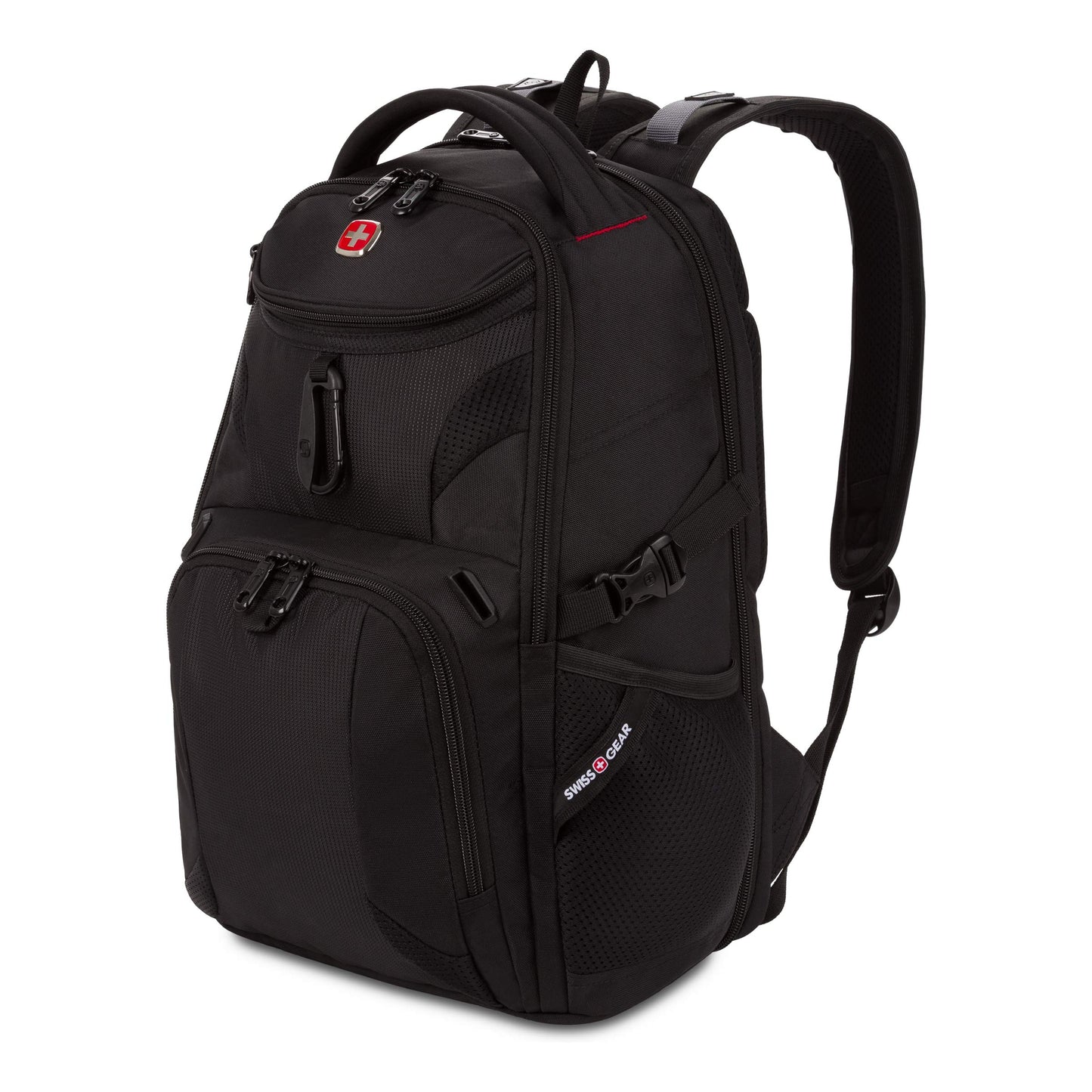 SwissGear 1900 Scansmart Mini/Slim Version, Fits Most 13 Inch Laptops and Tablets, TSA Friendly Backpack, Black
