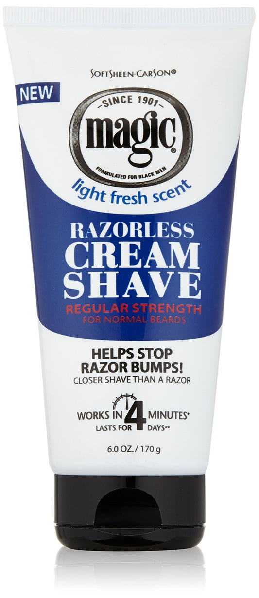 SoftSheen Carson Magic Regular Razorless Cream Shave 6 Oz (Pack of 6)