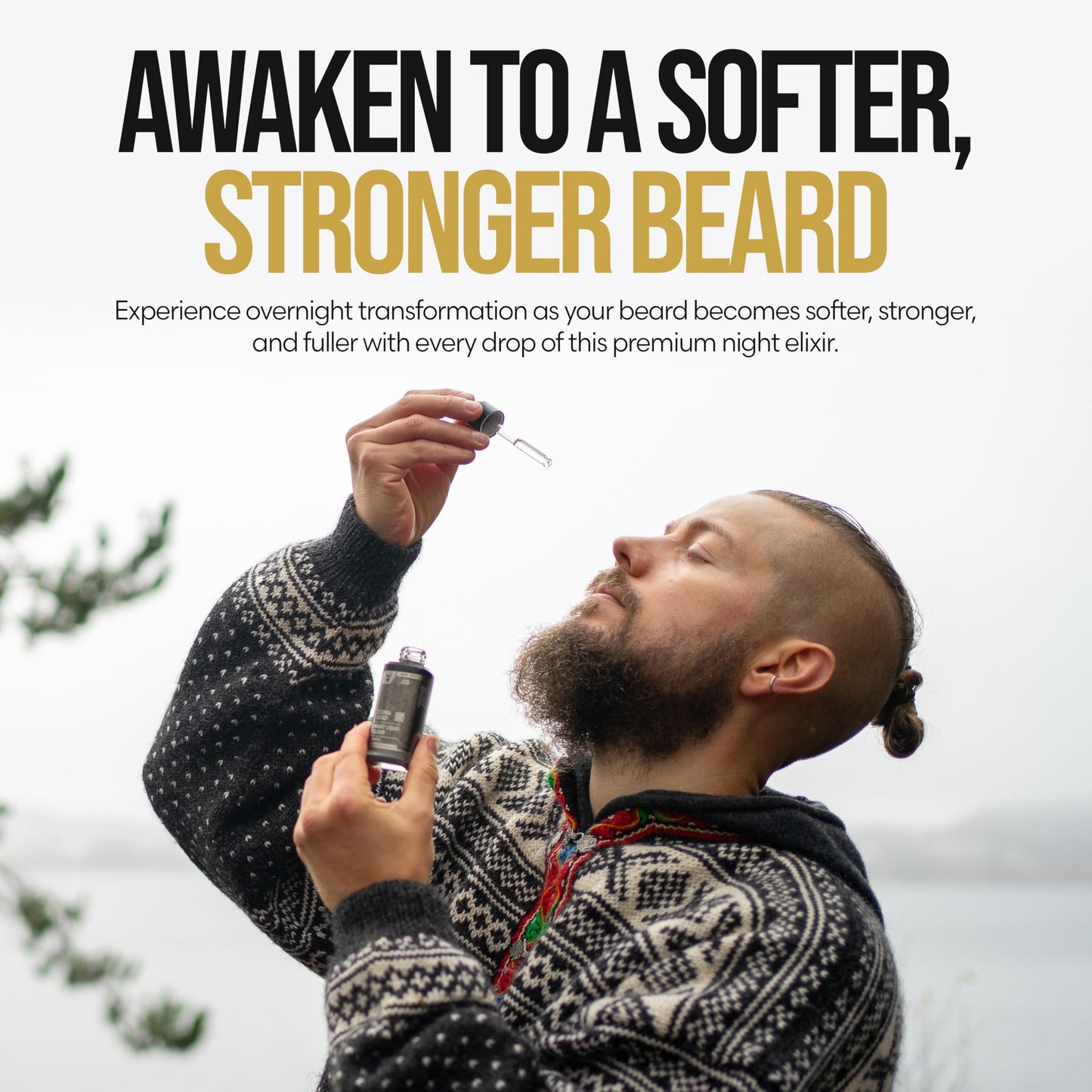 The Beard Struggle - Beard Growth Oil - Asgardian Secret, Gold Collection (1 Fl oz) - Night Liquid Elixir - Beard Oil for Men - Softens, Moisturizing