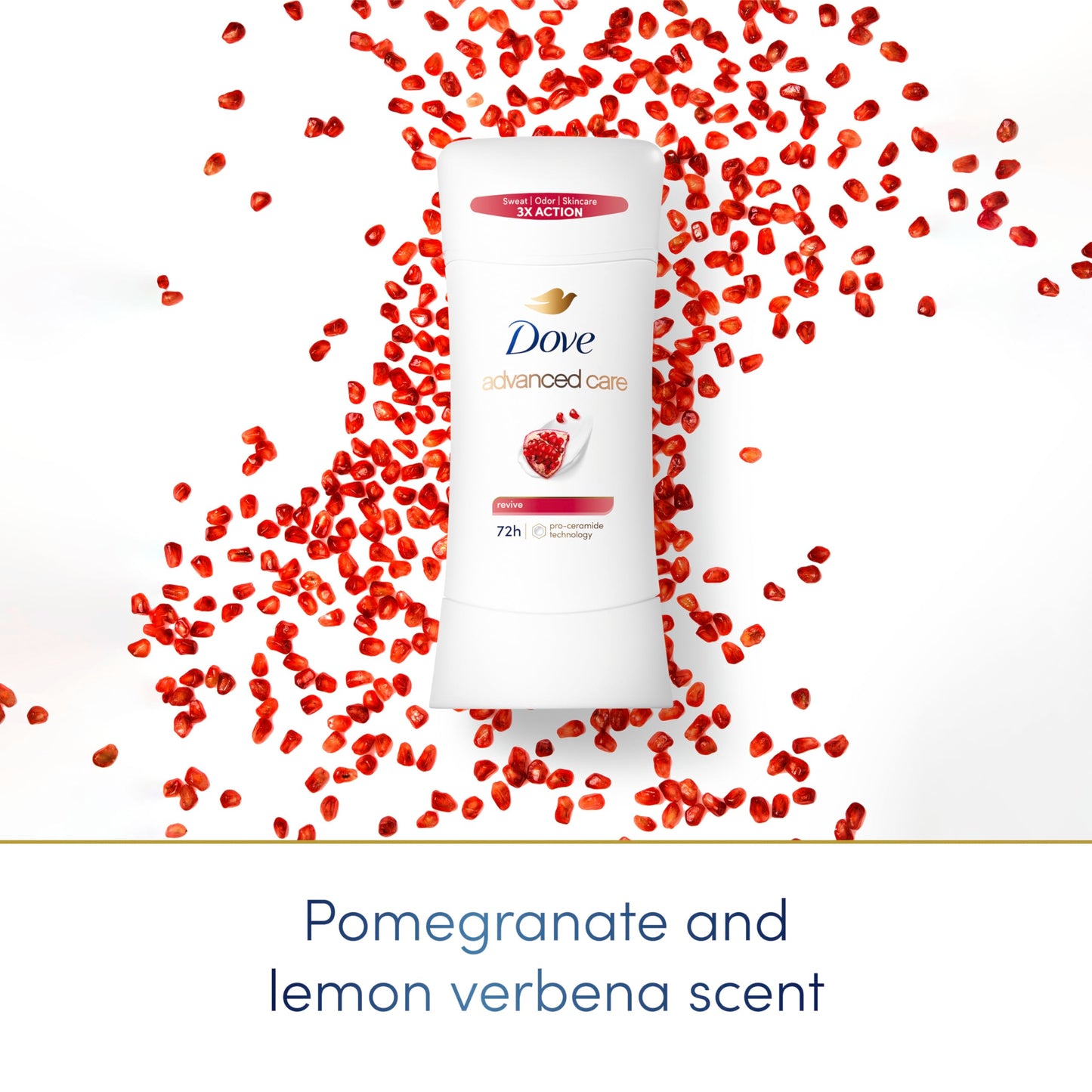 Dove Advanced Care Antiperspirant Deodorant Stick Revive to help skin barrier repair after shaving by boosting skin's ceramide levels 72 hour odor Beauty and Personal Care Dove