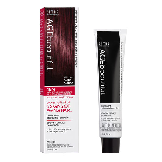 AGE beautiful Permanent Hair Color Dye Liqui Creme | 100% Gray Coverage | Anti-Aging Haircolor | Biotin for Thicker, Fuller Hair | Professional Salon