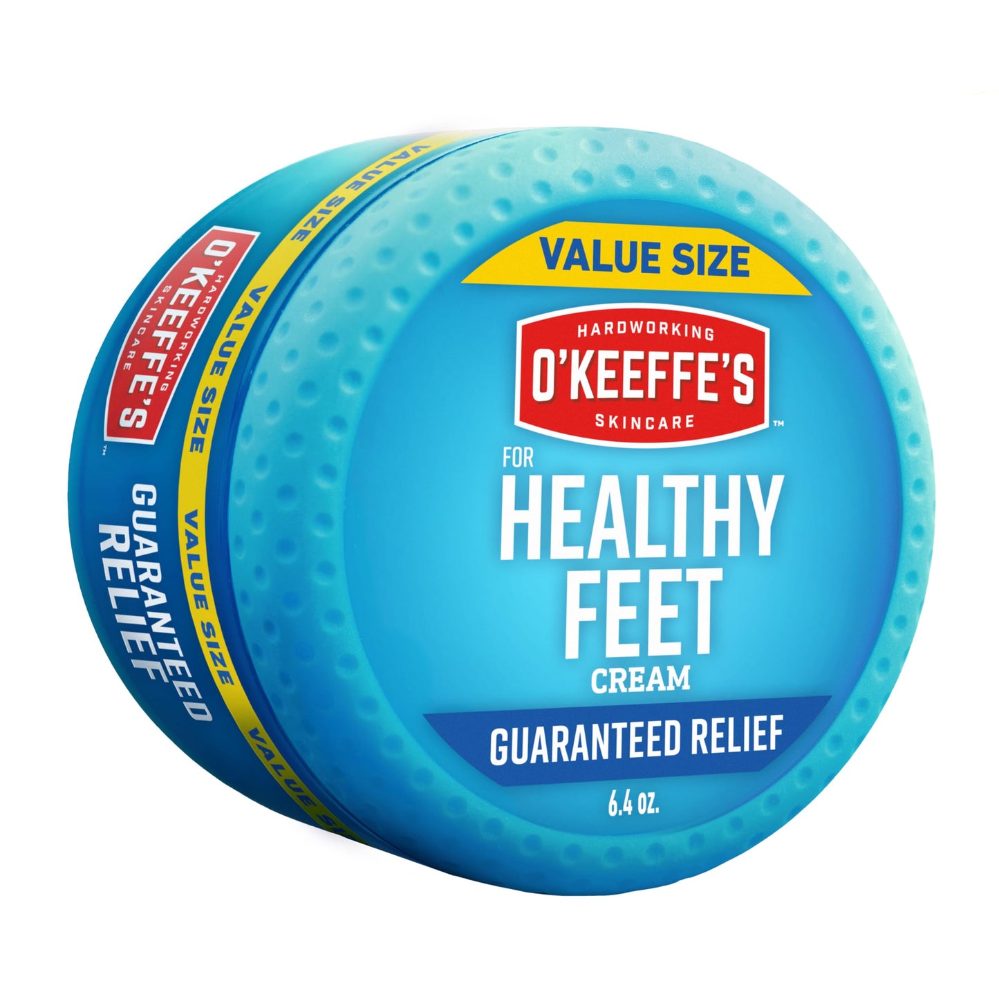 O'Keeffe's for Healthy Feet Foot Cream - 6.4 oz Jar (1 Pack) - Guaranteed Relief for Extremely Cracked, Dry Feet, Repairing Skincare, Instantly Boosts