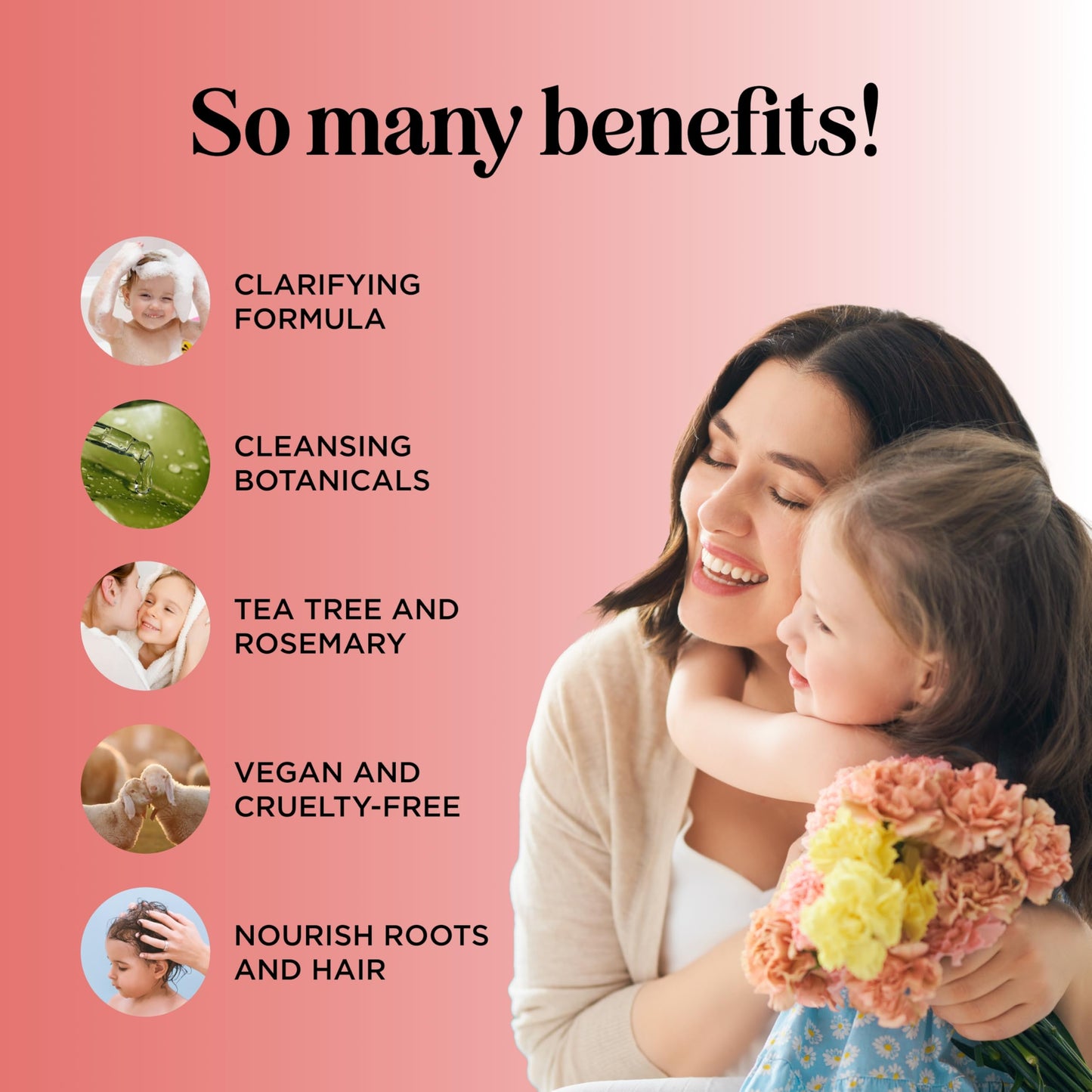 Nourishing Kids Shampoo for Dry Scalp - Gentle Dry Scalp Care Shampoo for Kids with Cleansing Essential Oils for Kids - Clarifying Shampoo for Build