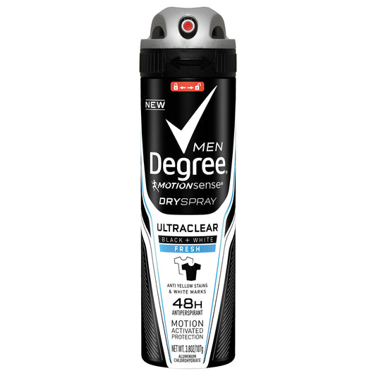Degree Ultra Clear Antiperspirant Deodorant Dry Spray, Black/White Fresh, 3.8 Ounce Beauty and Personal Care Degree