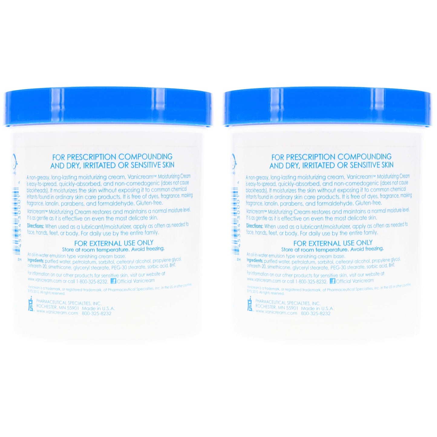 Vanicream Moisturizing Skin Cream, 16 Ounces (Pack of 2)