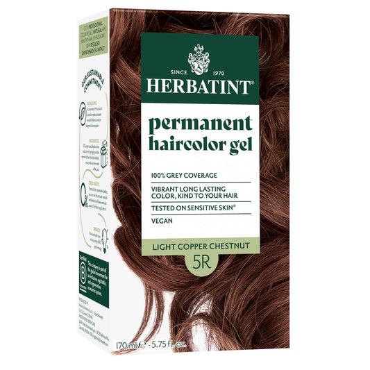 Herbatint Permanent Hair Dye For Women - 5R Light Copper Chestnut - For Up To 100% Gray Coverage of Resistant Gray Hair - Ammonia-Free, Alcohol-Free Beauty & Personal Care Herbatint
