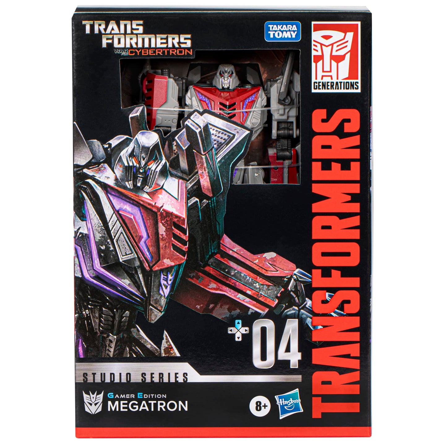 Transformers Toys Studio Series Voyager Class 04 Gamer Edition Megatron Toy, 6.5-inch, Action Figure for Boys and Girls Ages 8 and Up