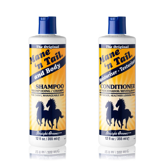 Mane 'n Tail Original Body Shampoo & Moisturizer Texturizer Condition 12 Ounce Each For Stronger Longer Hair