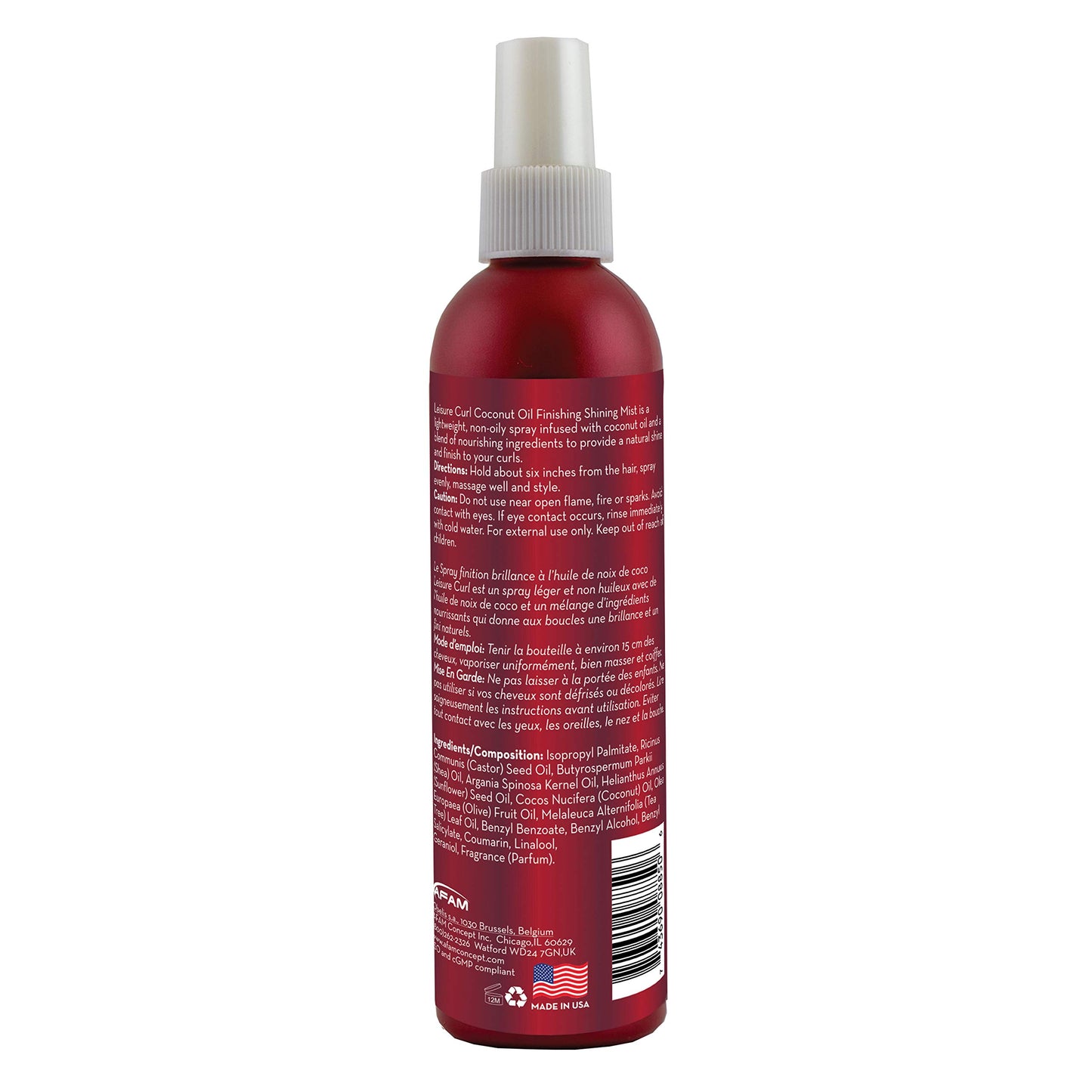 Coconut Oil Finishing Shining Mist, 8 oz for Natural Shine | Prevents Dryness & Breakage, Lightweight & Non-Oily Styling