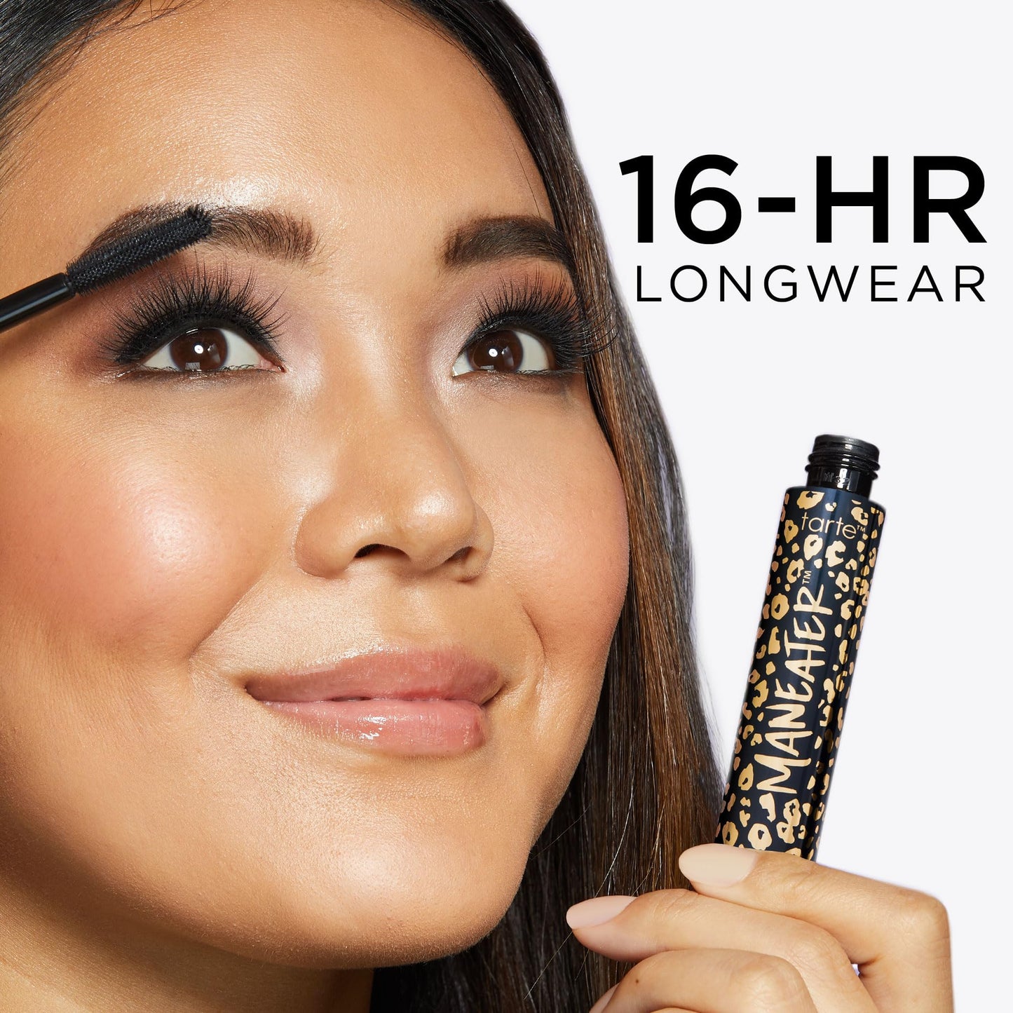 tarte maneater mascara - Extreme Curl, Instant Volume & Length, 16HR Ultra-Creamy Longwear Eye Makeup, Cruelty-Free, full size, black