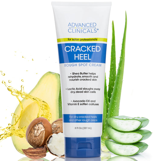 Advanced Clinicals Cracked Heel Foot Cream Skin Care Moisturizer Lotion For Feet W/Shea Butter | Helps Heal Cracked Skin, Rough Spots, Calluses, & Dry Beauty & Personal Care Advanced Clinicals