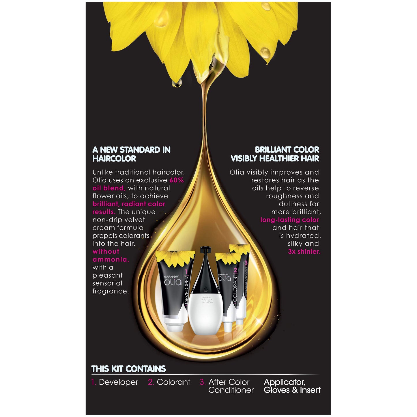 Garnier Olia Permanent Haircolor, Oil Powered, Medium Blonde 8.0, 1 ct (Pack of 3) by Unknown