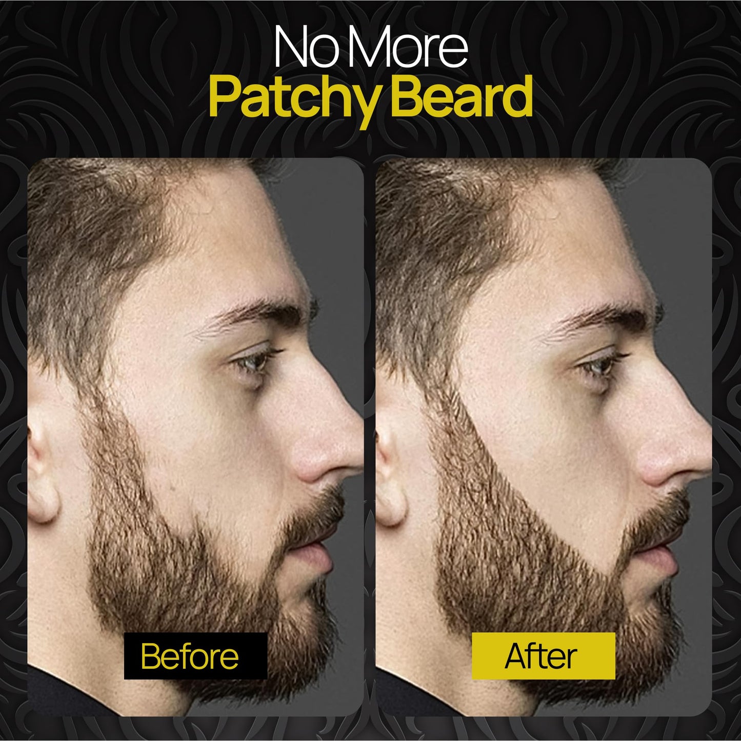 SELZALOT Beard Filler Pen (4-Tip) - Dark Brown Beard Pencil Filler for Men Waterproof Patchy Beard Solution - Beard Filler Kit Long Lasting Beard Beauty and Personal Care SELZALOT