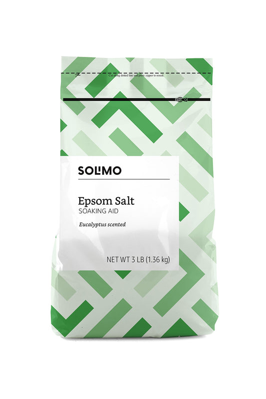 Amazon Basics Epsom Salt Soaking Aid, Eucalyptus Scented, 3 Pound (Previously Solimo) Beauty and Personal Care Amazon Basics