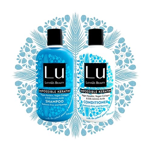 Lu by LatinUs Beauty Control Set | Anti Frizz Shampoo & Conditioner with Impossible Keratin™, Murumuru Butter, Cruelty Free, Sulfate Free, Paraben
