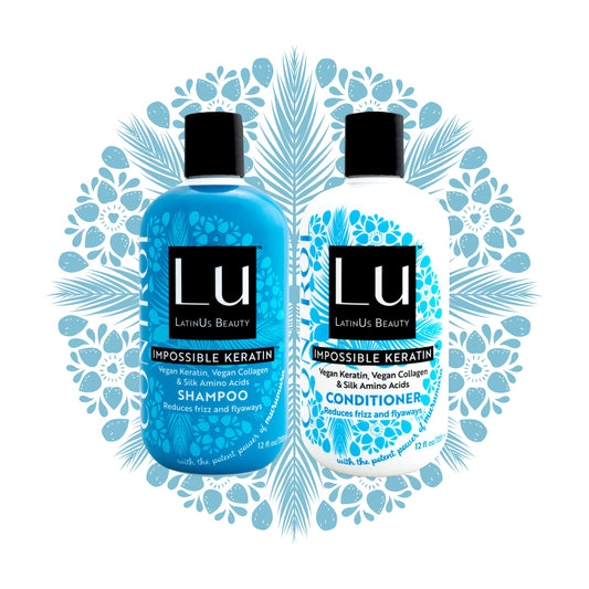Lu by LatinUs Beauty Control Set | Anti Frizz Shampoo & Conditioner with Impossible Keratin™, Murumuru Butter, Cruelty Free, Sulfate Free, Paraben