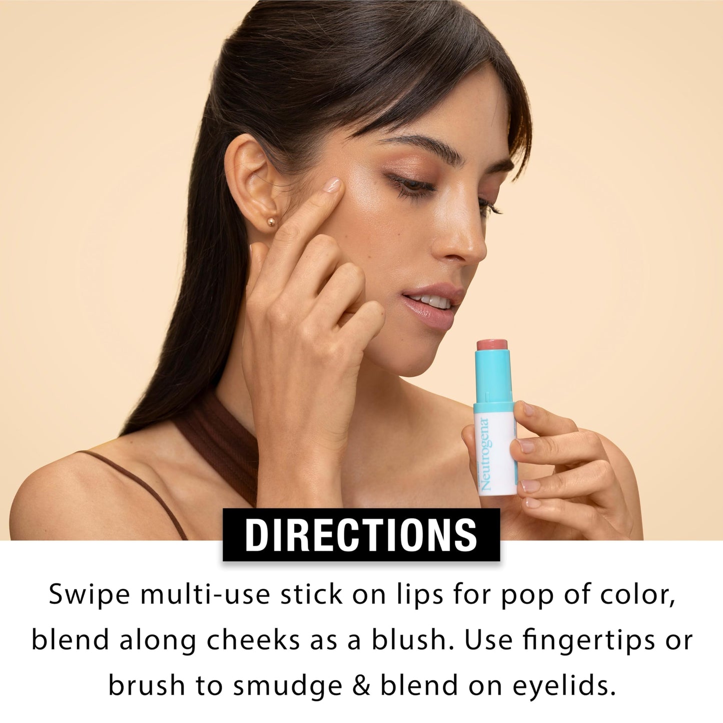 Neutrogena Hydro Boost Hydrating Multi-Use Makeup Stick with Hyaluronic Acid, Gentle Multi-Use Colored Makeup Balm to Brighten Lips, Cheeks & Eyes
