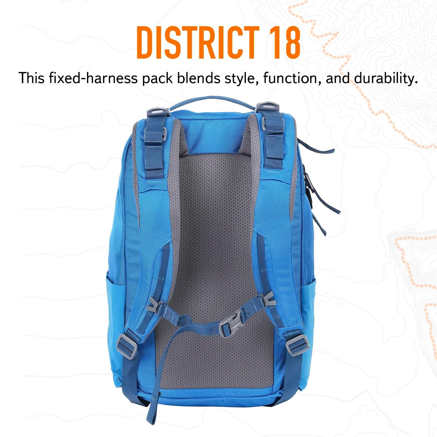 Mystery Ranch District 18 Backpack - Fixed-Harness Bag with Padded Laptop Sleeve - Splash, 18L