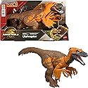 Mattel Jurassic World Rebirth Wild Roar Utahraptor Dinosaur Toy with Tail-Controlled Chomp Multi-Direction Attack & Sound, Posable & Digital Play