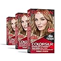 Revlon Colorsilk Beautiful Color Permanent Hair Color, (OLD VERSION) 61 Dark Blonde (Pack of 3)