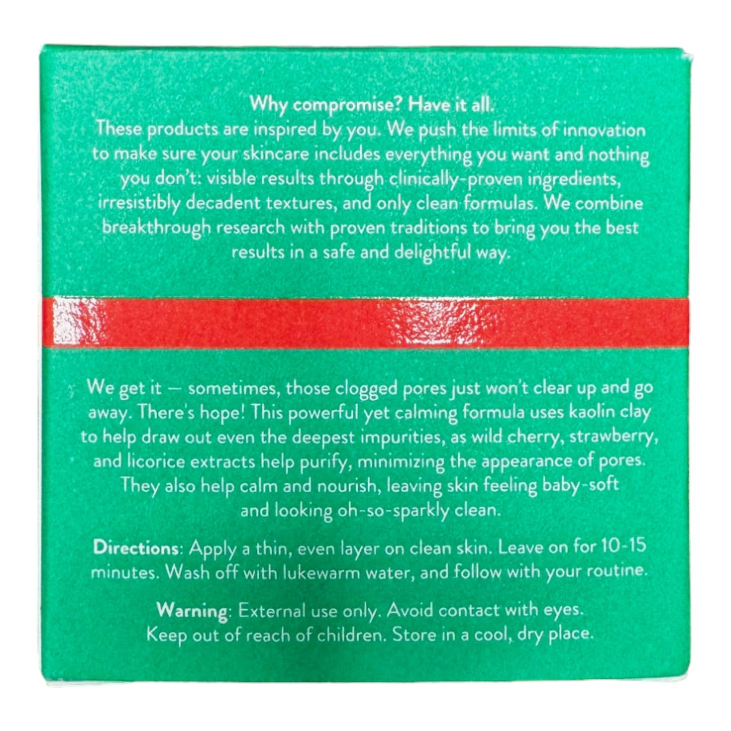 Peach & Lily Pore Proof Perfecting Clay Mask | Deep-Clean Kaolin & Bentonite Formula | Hydrating Wild Cherry, Strawberry, & Licorice Extracts |