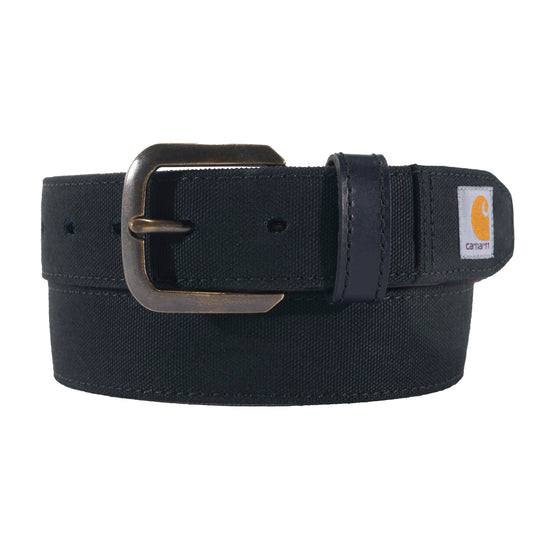Carhartt Women's Casual Rugged Belts, Available in Multiple Styles, Colors & Sizes, Medium, Canvas Duck (Black)