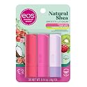 eos Natural Shea Lip Balm, Honey Apple, Coconut Milk & Raspberry Kiwi Splash, All-Day Moisture, Lip Care Products, 0.14 oz, 3-Pack