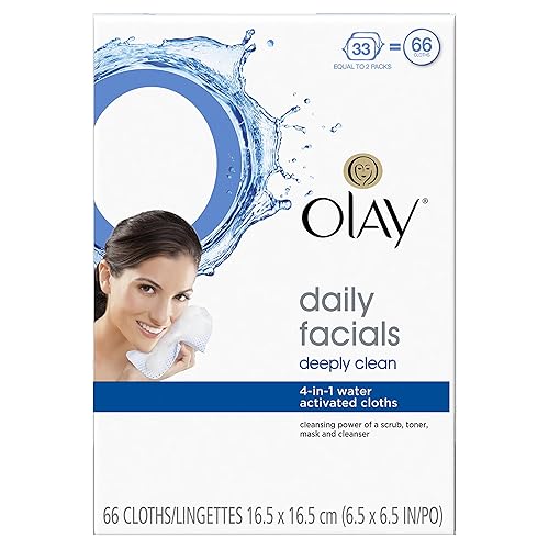 Olay 4-in-1 Combination/Oily Daily Facial Cloths, 66 Count