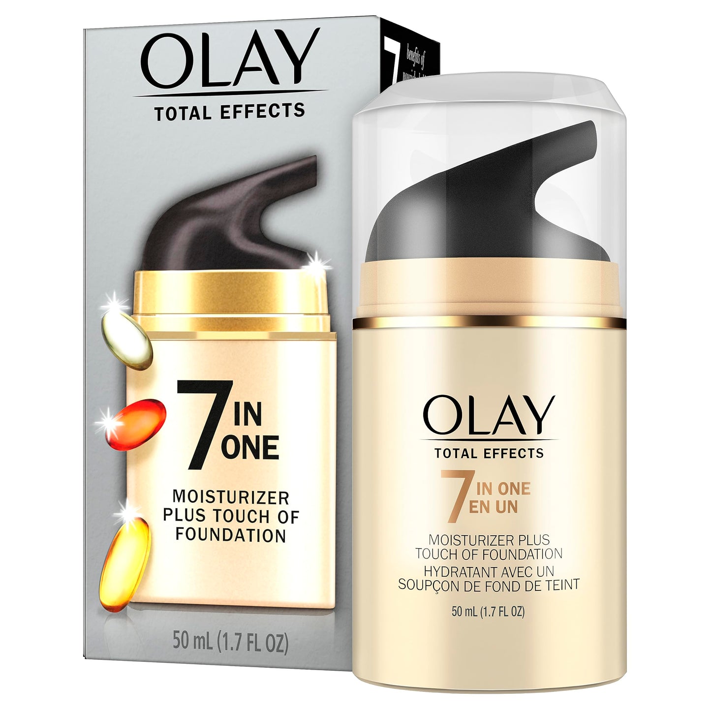 Olay CC Cream, Total Effects Moisturizer with Foundation, 7-in-1 Hydrates, Replenishes, Brightens, Evens Tone, Minimizes Look of Pores, Firms, Smooth