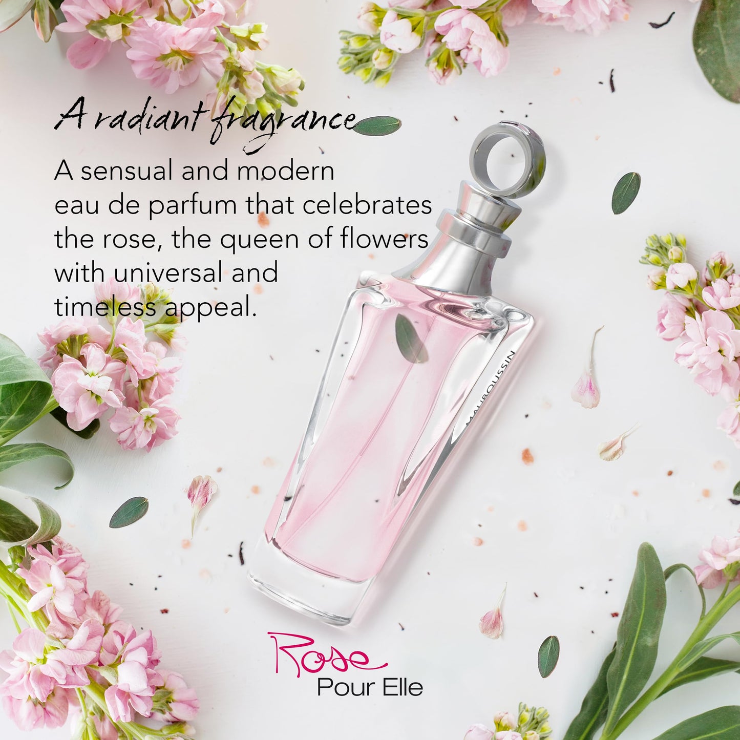 Mauboussin - Rose Pour Elle 100ml (3.3 Fl Oz) - Eau de Parfum for Women - Floral, Fruity & Fresh Scents