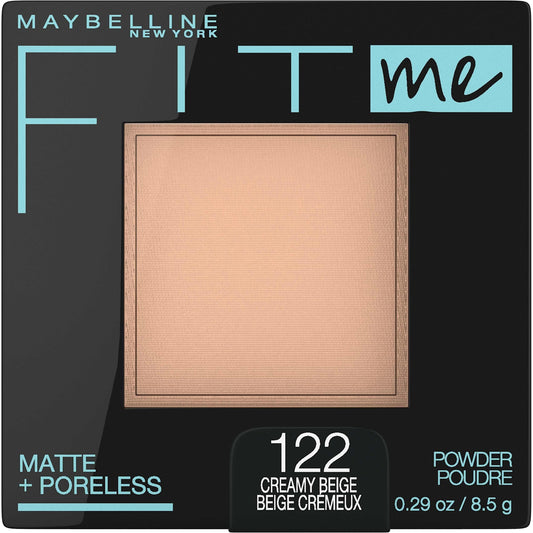 Maybelline Fit Me Matte + Poreless Pressed Face Powder Makeup & Setting Powder, Creamy Beige, 1 Count