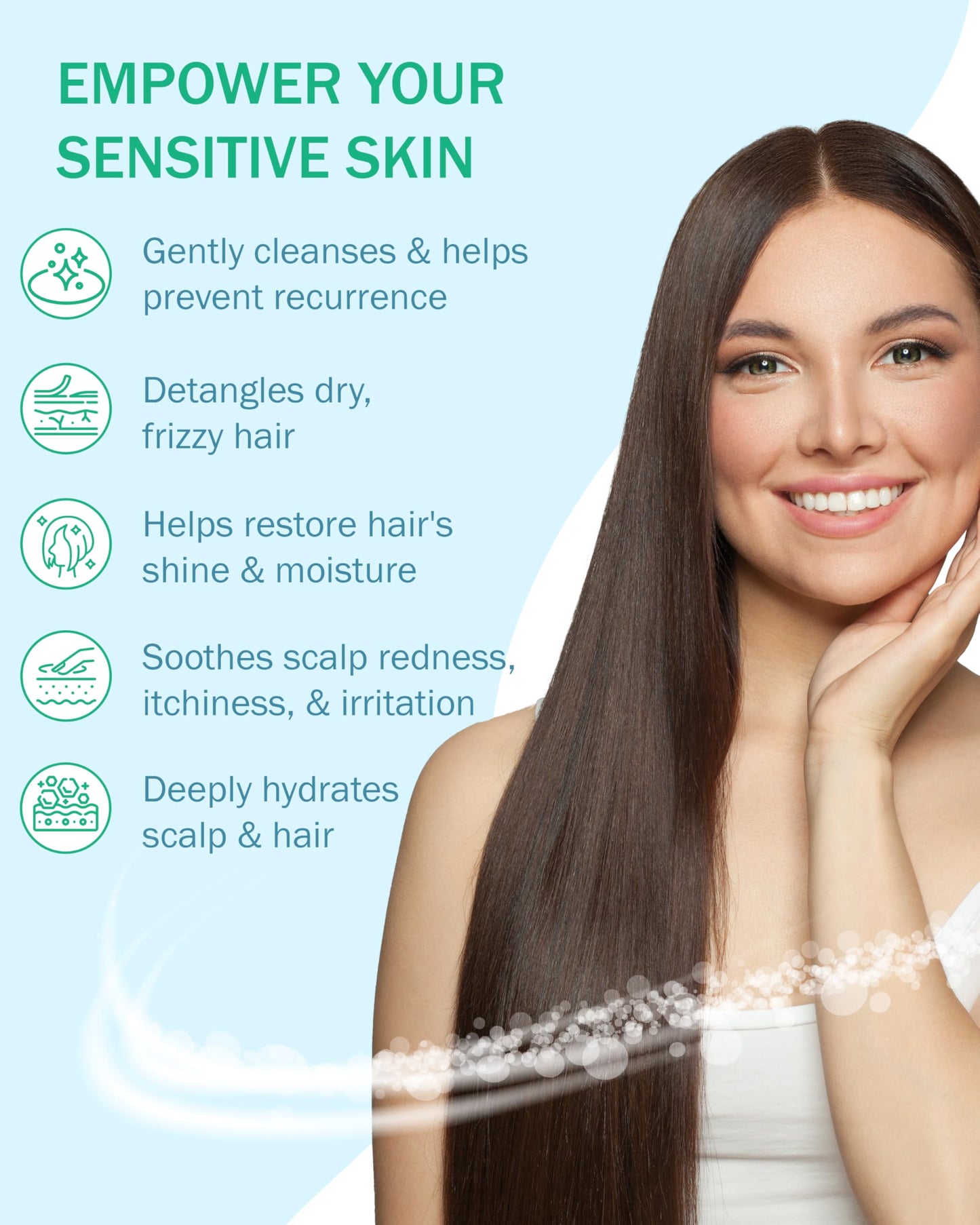 Eczema Cream Shampoo and Conditioner Scalp Treatment for Sensitive Skin for Kids & Adults- Colostrum & Colloidal Oatmeal -Itchy Scalp Anti Dandruff