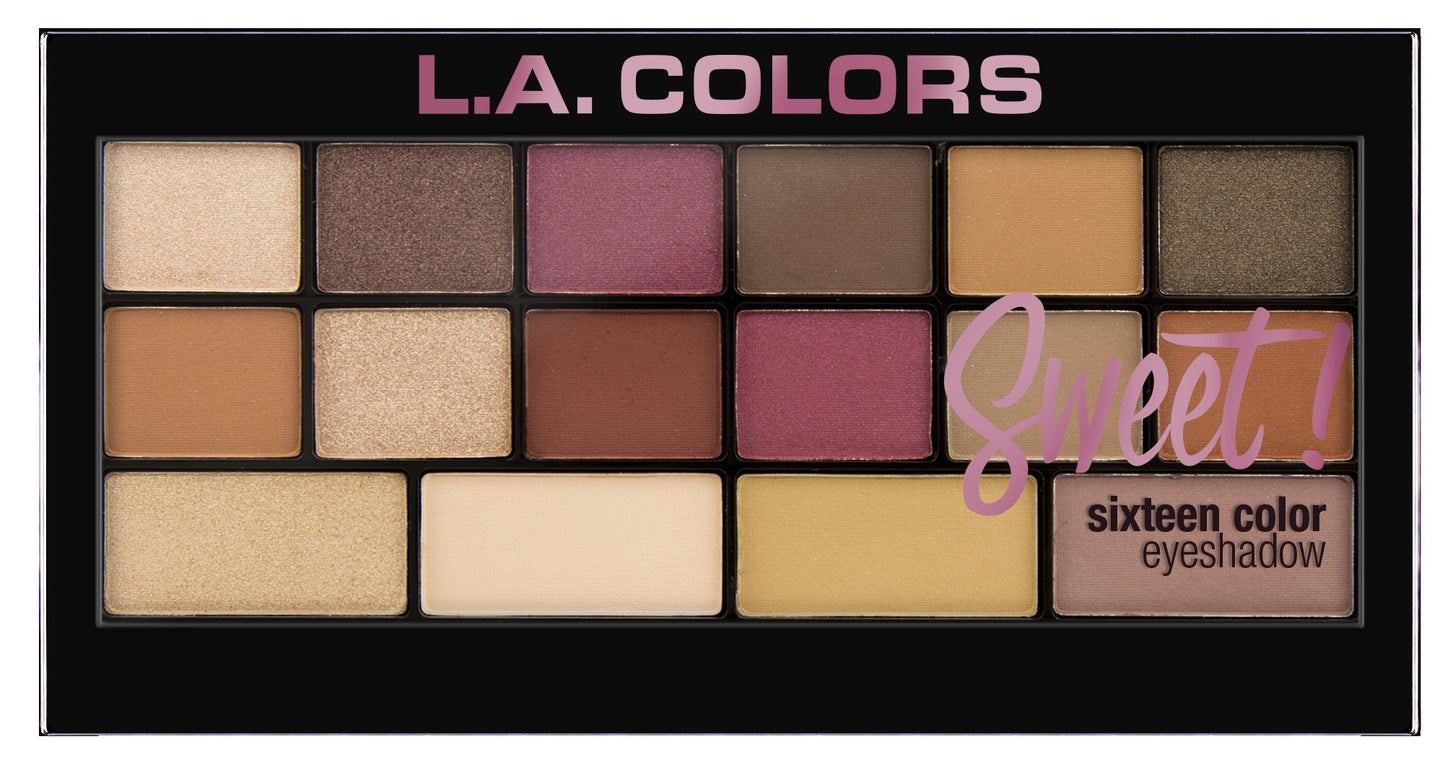 L.A. COLORS Sweet! 16 Color Eyeshadow, Brave C30467