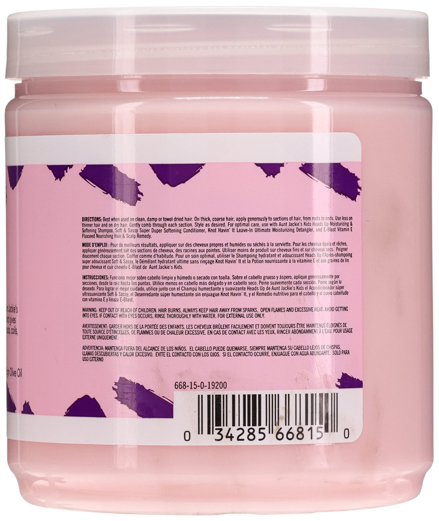 Aunt Jackie's Girls Baby Girl Curls Curling & Twisting Custard, 15 oz (Pack of 3)