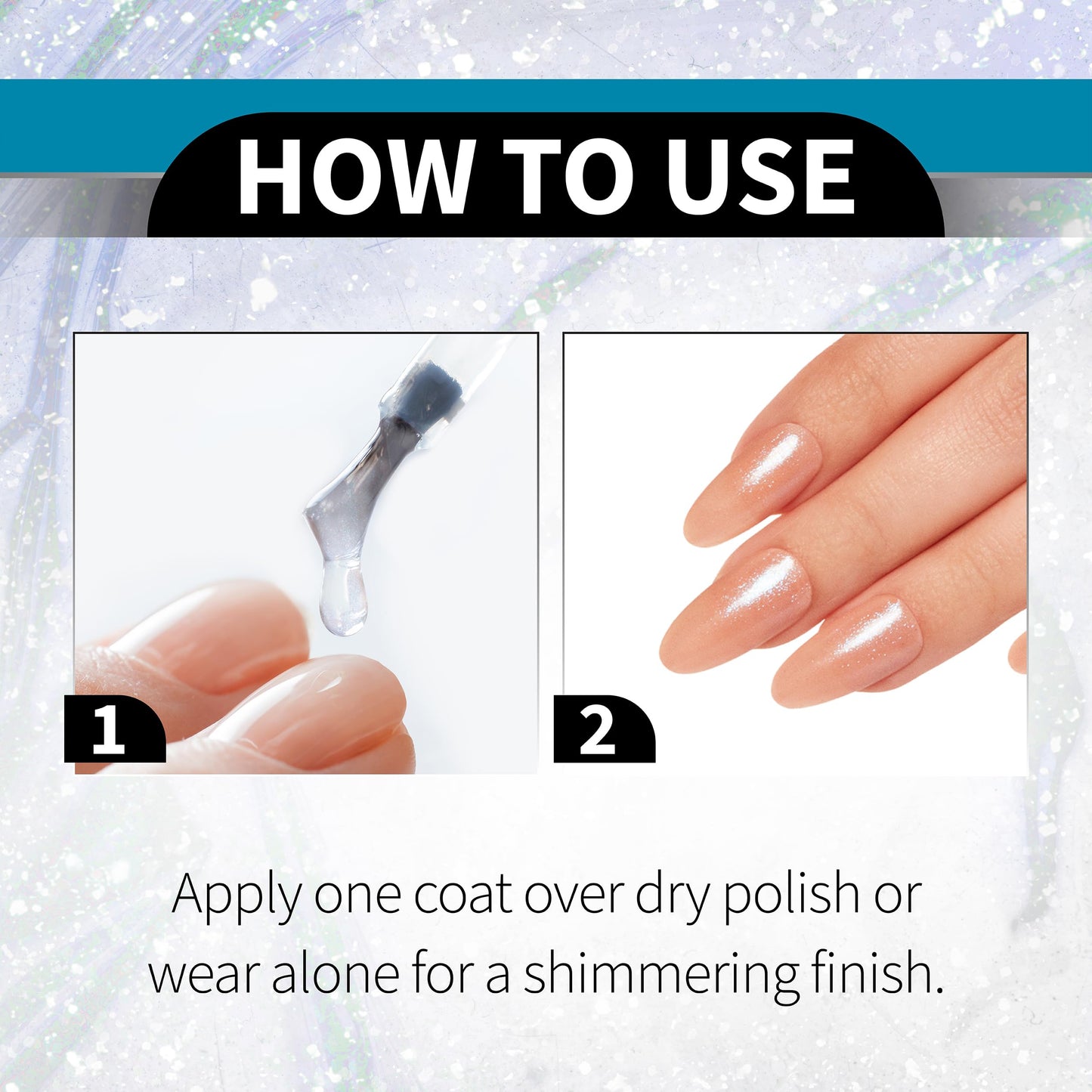 Seche Fx Diamond Effect Top Coat - Blue, Transforming Topper, Long-Lasting Polish Protection 0.5 Fl. Oz Beauty & Personal Care Seche