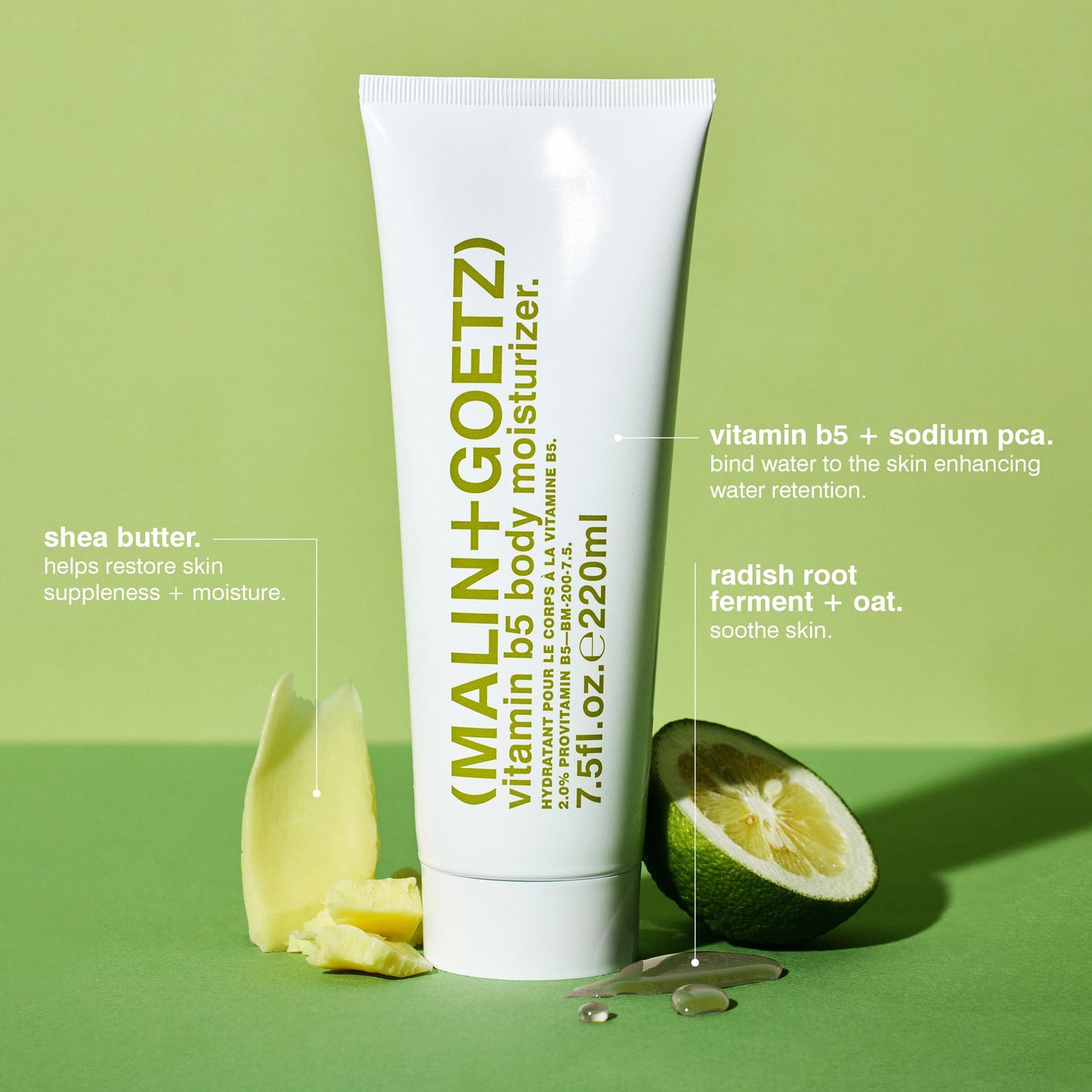 MALIN+GOETZ Vitamin B5 Body Moisturizer, 7.5 Fl. Oz. - Moisturizing Body Cream for Men & Women, Hydrating Hand & Body Lotion, All Skin Types, Vegan