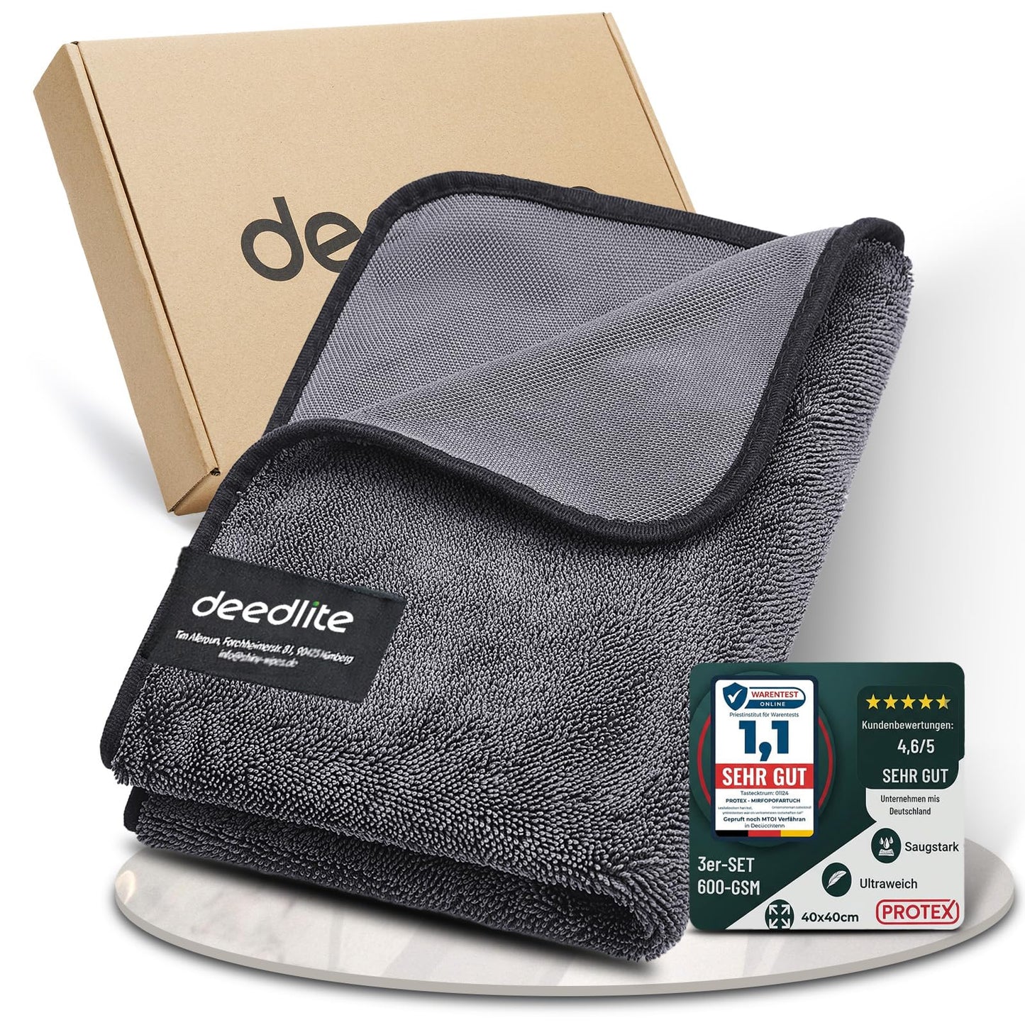 Deedlite Shiny Bath Wipes Shower Cleaning Cloths, Premium Car Drying Towel | Ultra Absorbent Twisted-Loop Design| Microfiber Towel for Car, Shower…