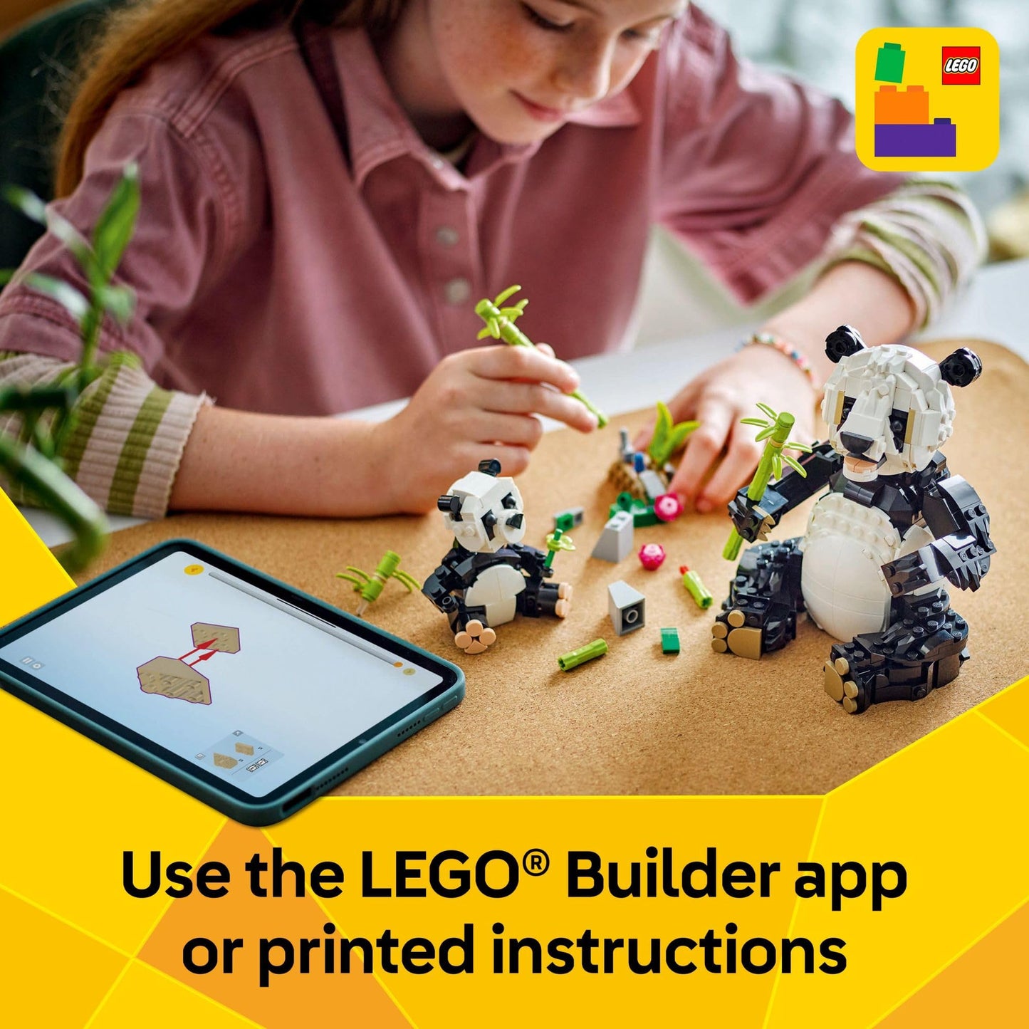 LEGO Creator 3 in 1 Wild Animals Panda Family 31165, Build Panda, Penguin or Orca, Fun Birthday Gift Building Toy for Kids Ages 8+