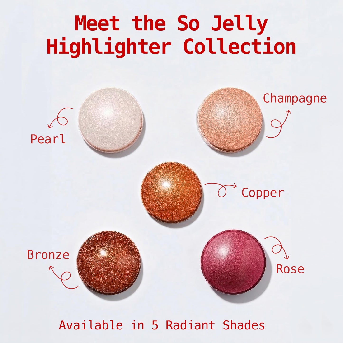 Ruby Kisses So Jelly Highlighter Stick, Cooling Bouncy Gel Highlighter, Buildable Long-Lasting Shimmer, Transfer & Crease Resistant Hydrating Formula