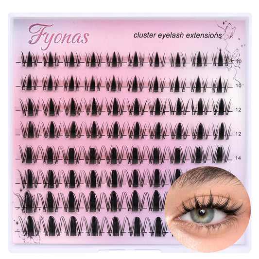 Fyonas Manga Lash Clusters Spiky Eyelash Clusters C Curl Cluster Eyelash Extensions 10-16mm Anime Individual Lashes Wet Look Lashes Clusters Beauty and Personal Care Fyonas Default Title