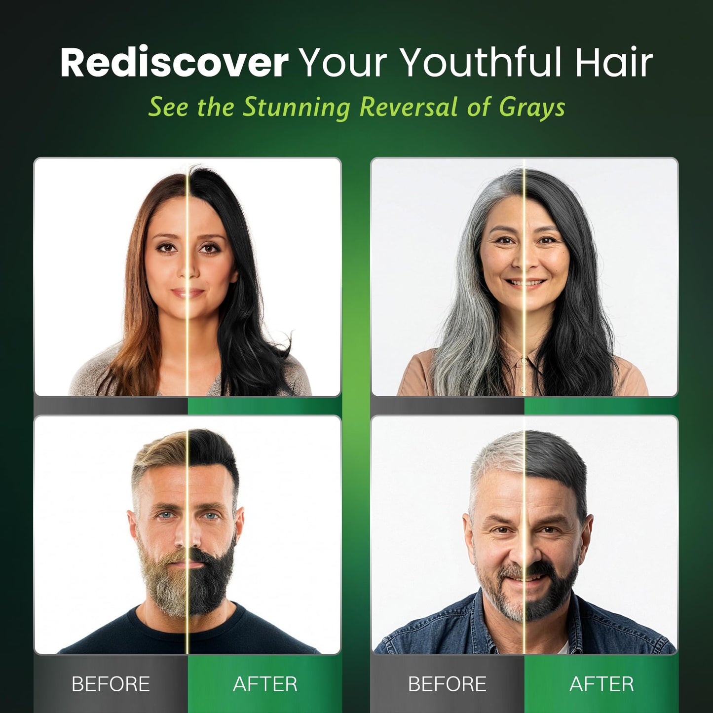 BIOGREEN ROOTS Ammonia-Free & Paraben Free Herbal Hair Shampoo - Hair Dye Shampoo for Women & Men - Natural Color & Herbal Nourishment - No Stain
