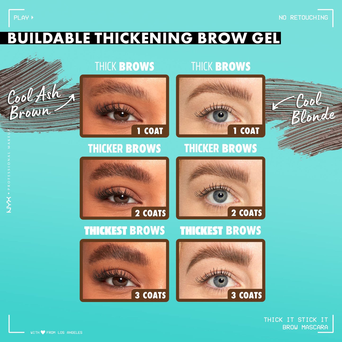 NYX PROFESSIONAL MAKEUP Thick It Stick It Thickening Brow Mascara, Eyebrow Gel - Taupe Beauty and Personal Care NYX PROFESSIONAL MAKEUP