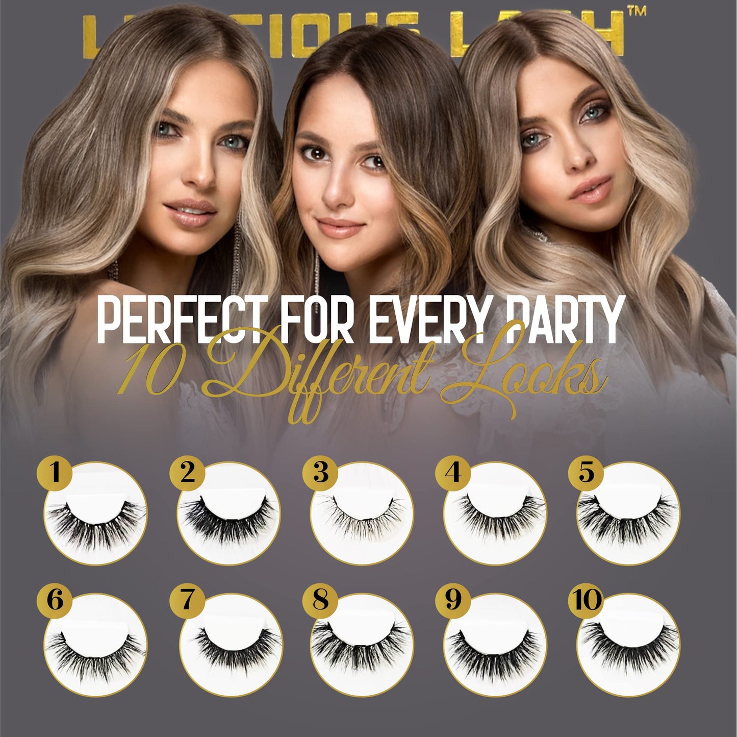 Invisible Magnetic Eyelashes and Eyeliner Kit- 10 Pairs Natural Look False Lashes With 2 Magic Magnetic Eyeliner Pens and Applicator- 3D Reusable