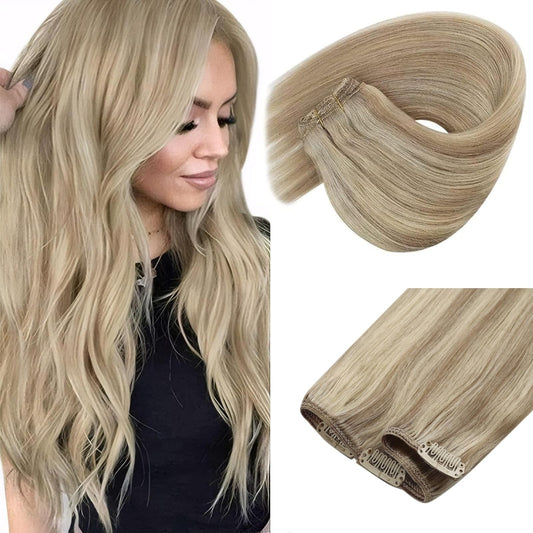 Sunny Hair Clip in Hair Extensions Real Human Hair Double Weft Remy Hair Clip in Extensions Human Hair for Women Full Head Multiple Brown 12 inch Beauty and Personal Care Sunny Hair Default Title