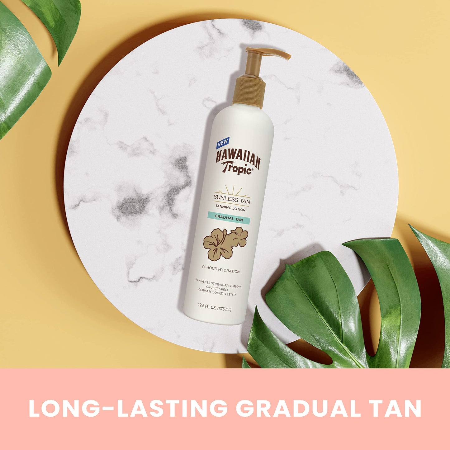 Hawaiian Tropic Aloha Glow Gradual Self Tanning Lotion, 12.6 fl oz | Sunless Tanning Lotion Self Tanner, 12.6 fl oz