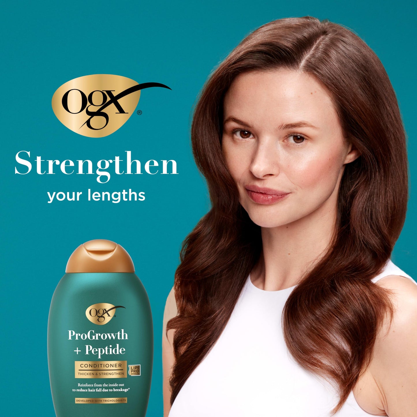 OGX ProGrowth + Peptide Conditioner, Thickening Conditioner Moisturizes, Reinforces and Strengthens Hair to Reduce Hair Fall Due to Breakage*, 13 fl Beauty and Personal Care OGX