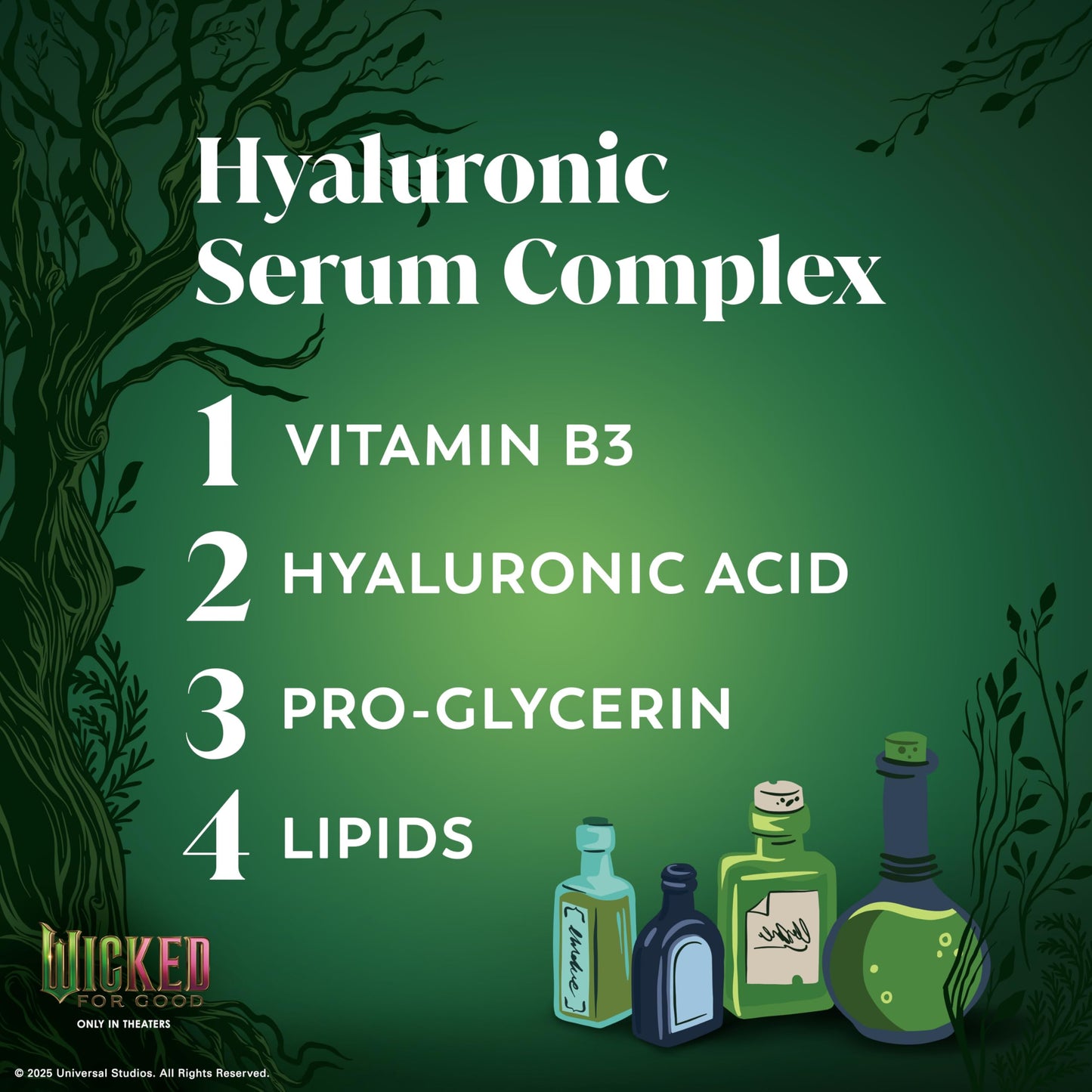 Olay Body Wash for Women, Wickedly Wonderful Elphaba’s Edition, Intensely Hydrating & Renewing, Pro-Hyaluronic Acid Serum with Vitamin B3, For All